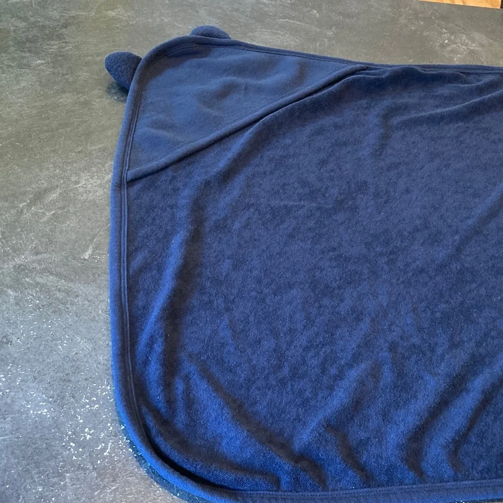 Rabbit Skins navy blue hooded bath towel